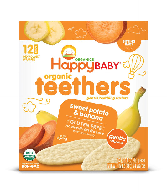 Happy Baby Organics Teether Crackers, 24 Wafers