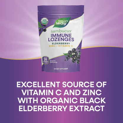 Nature's Way Sambucus Elderberry, 24 Lozenges