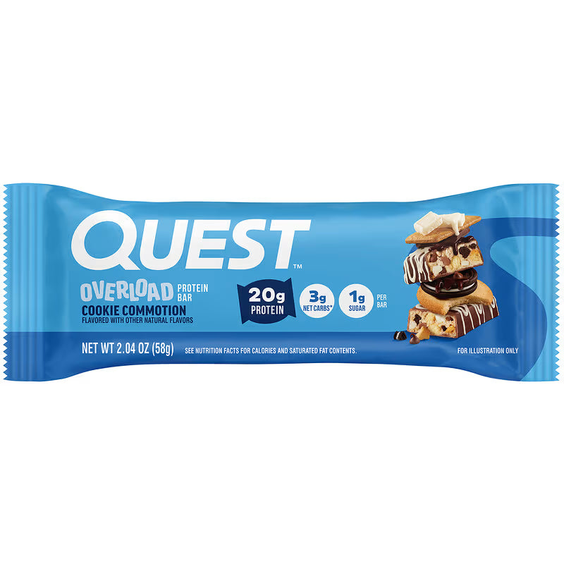 Quest Nutrition Overload Cookie Commotion Protein Bar 58g, 1 Bar