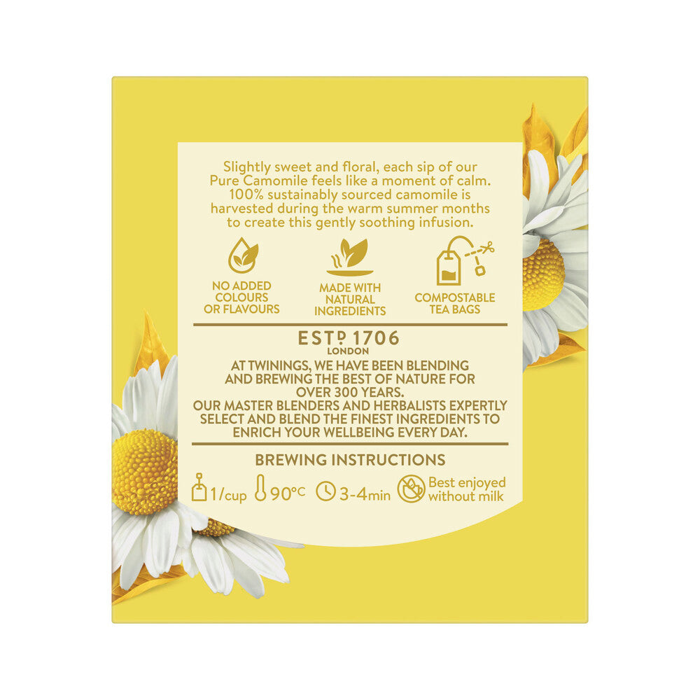 Twinings Pure Camomile Calming & Balanced Tea, 10 Bags