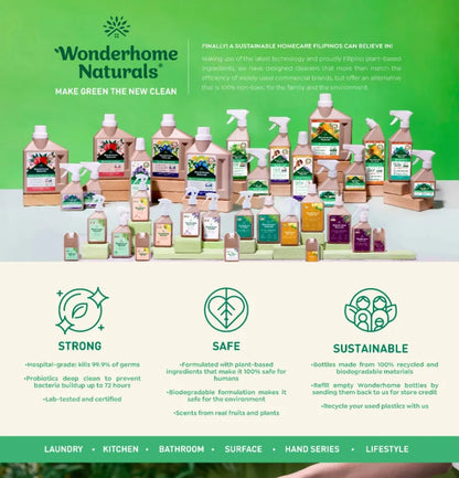 Wonderhome Naturals Dayap Lime & Lemongrass All-Purpose Surface Cleaner 300ml