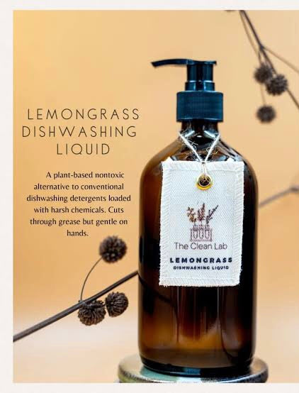 The Clean Lab Lemongrass Dishwashing Liquid 500ml