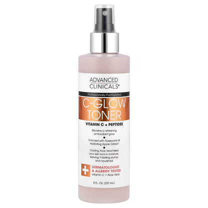 Advanced Clinicals C-Glow Toner Vitamin C + Peptides 237ml