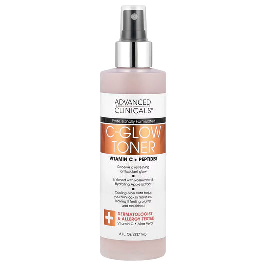 Advanced Clinicals C-Glow Toner Vitamin C + Peptides 237ml