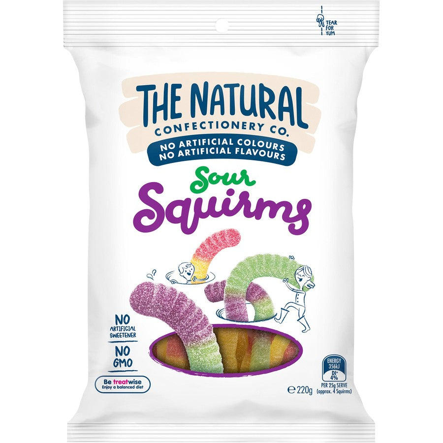 The Natural Confectionery Co. Sour Squirms 220g