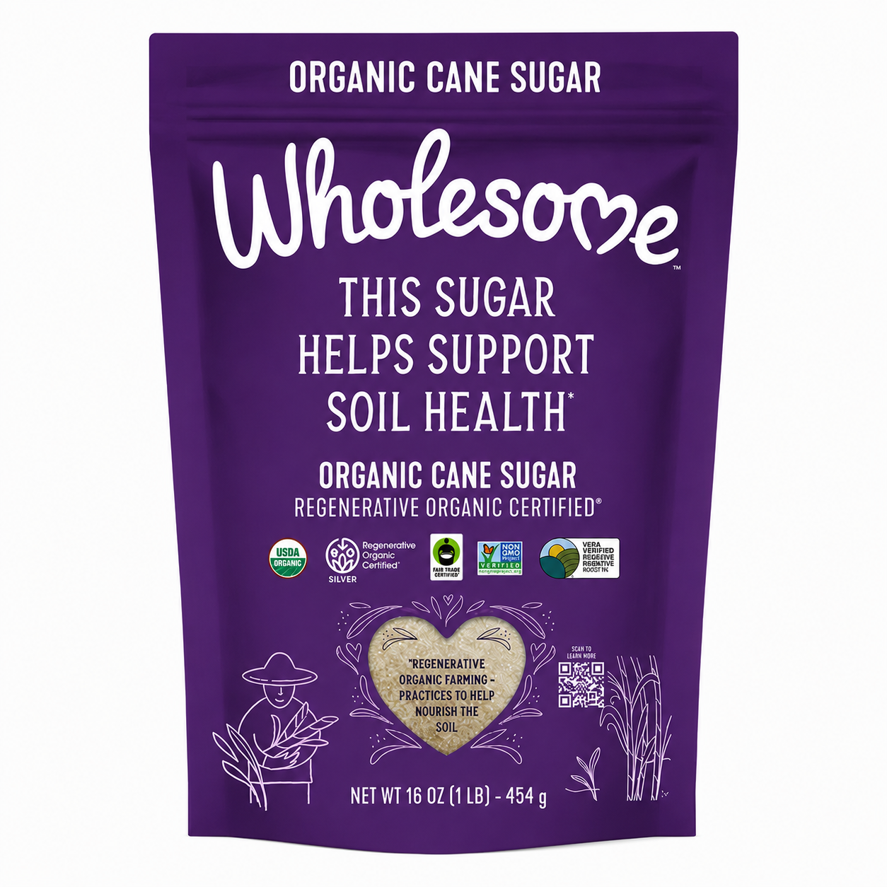 Wholesome Sweeteners, Organic Cane Sugar 454g