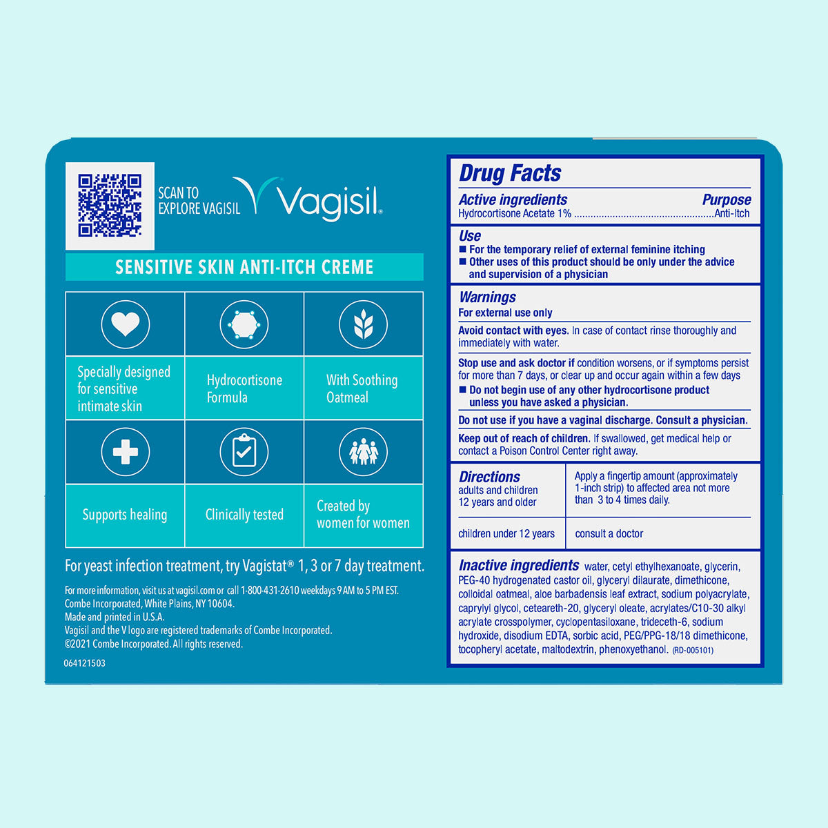 Vagisil Sensitive Skin Anti-Itch Medicated Cream 28g