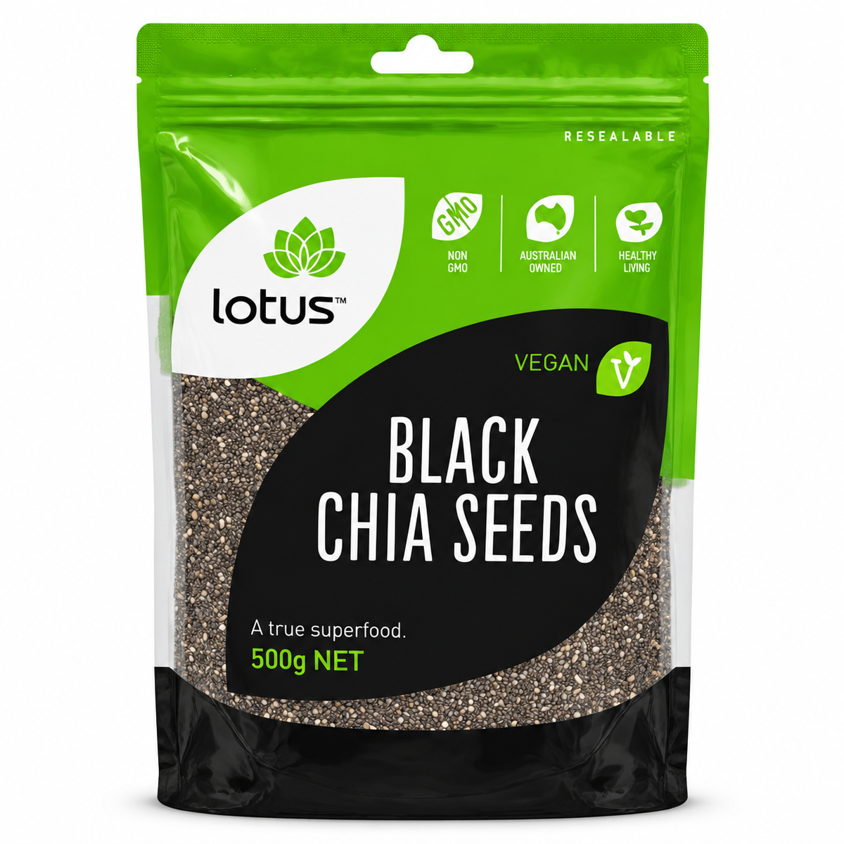 Lotus Vegan Black Chia Seed 500g