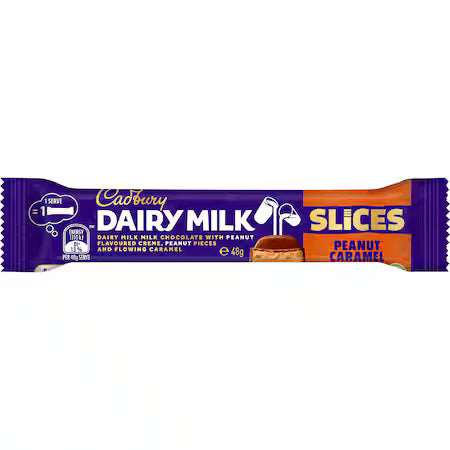 Cadbury Dairy Milk Slices Peanut Caramel 48g