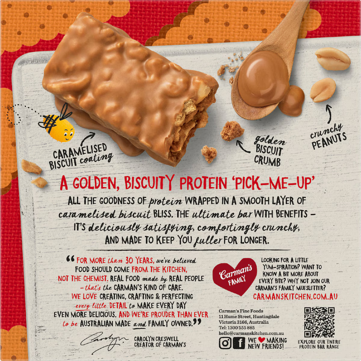 Carman's Protein Caramelised Biscuit, 5 Bars
