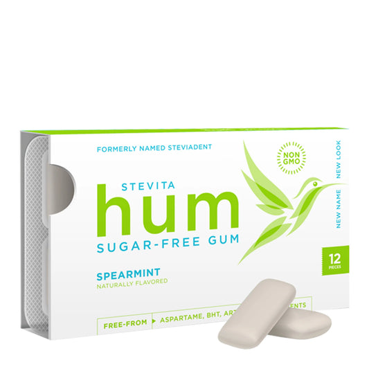 Stevita Hum Spearmint Sugar-Free Gum, 12 Pieces