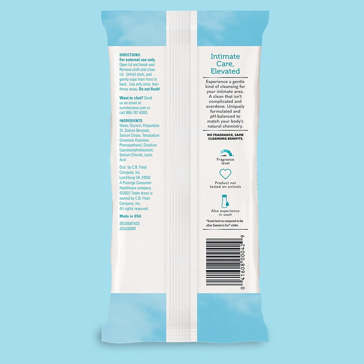 Summer’s Eve Fragrance Free Feminine Wipes, 32 Cloths