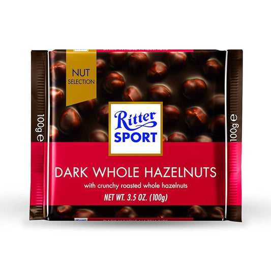 Ritter Sport Dark Chocolate w/ Whole Hazelnuts 100g