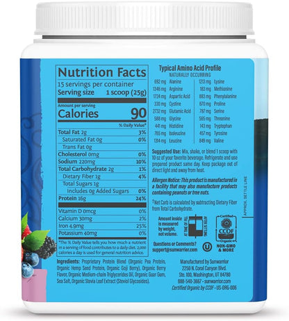 Sunwarrior Berry Protein Warrior Blend 375g
