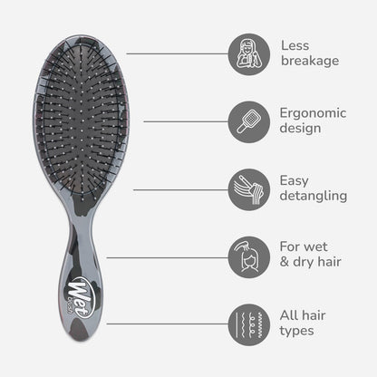 Wet Brush Original Hair Detangler, Dark Gray Leopard