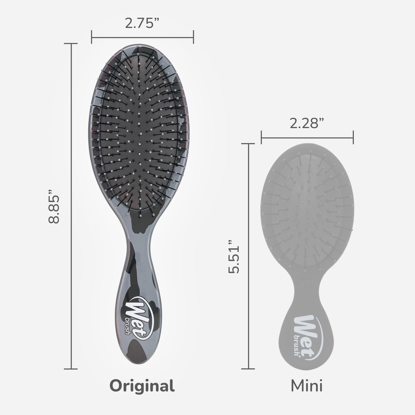 Wet Brush Original Hair Detangler, Dark Gray Leopard