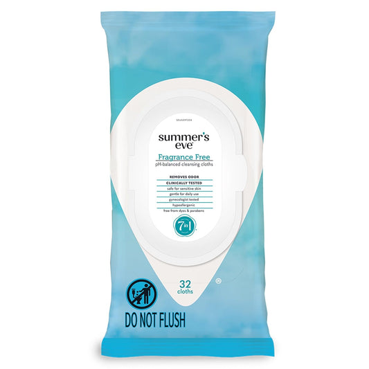Summer’s Eve Fragrance Free Feminine Wipes, 32 Cloths