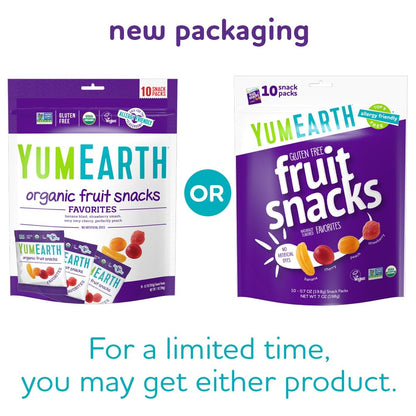 YumEarth Assorted Fruit Snacks, 10 Snack Packs
