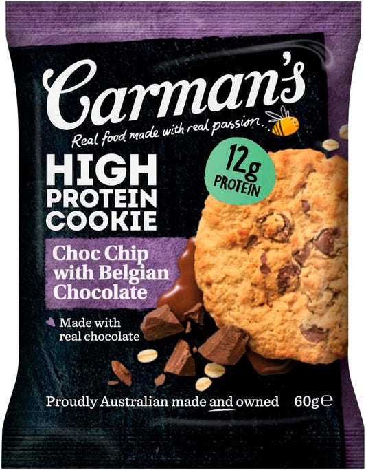 Carman's Choco Chip with Belgian Chocolate High Protein Cookie 60g