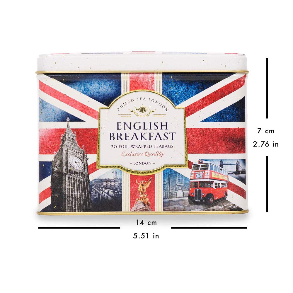 Ahmad Tea English Breakfast Nostalgic Britain Caddy, 20 Tea Bags