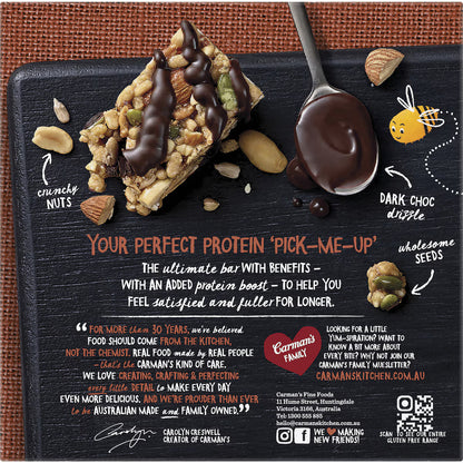 Carman's Protein Bars Salted Dark Choc & Almond, 5 Bars