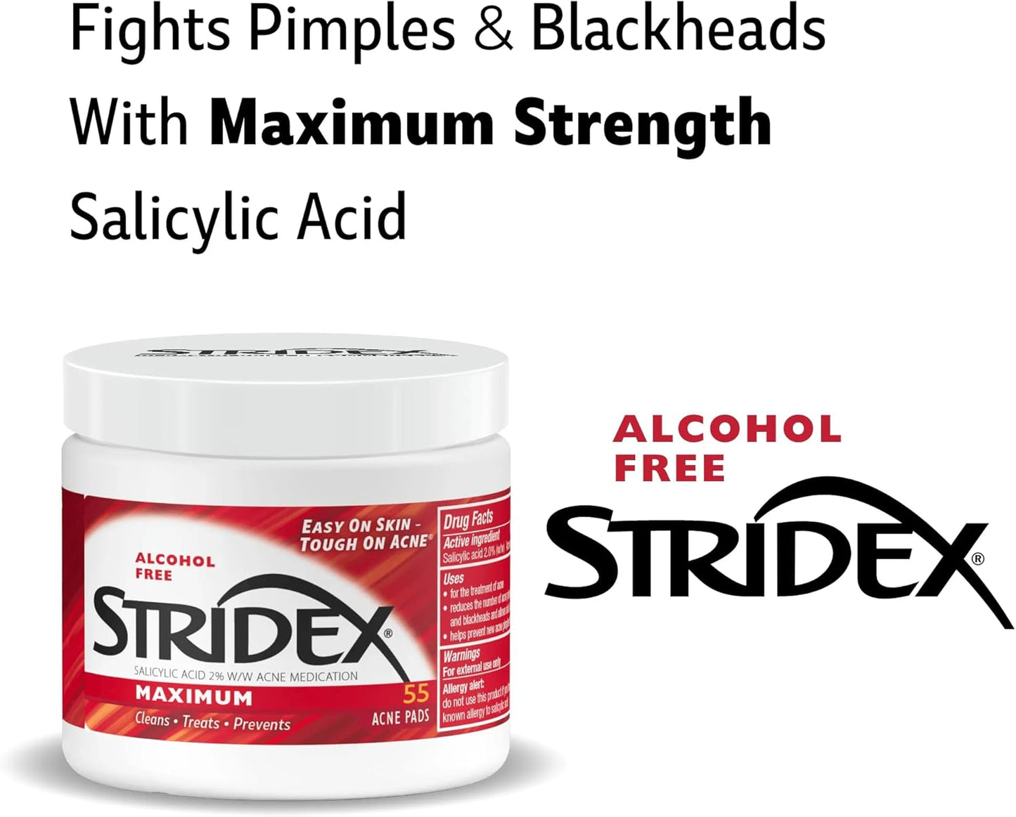 Stridex Maximum Acne Pads, 55 Soft Touch Pads