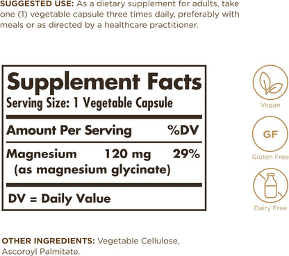 Solgar Magnesium Glycinate, 90 Capsules