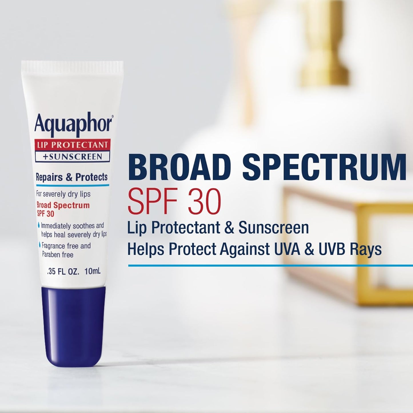 Aquaphor Lip Protectant + Sunscreen, 10ml Tube