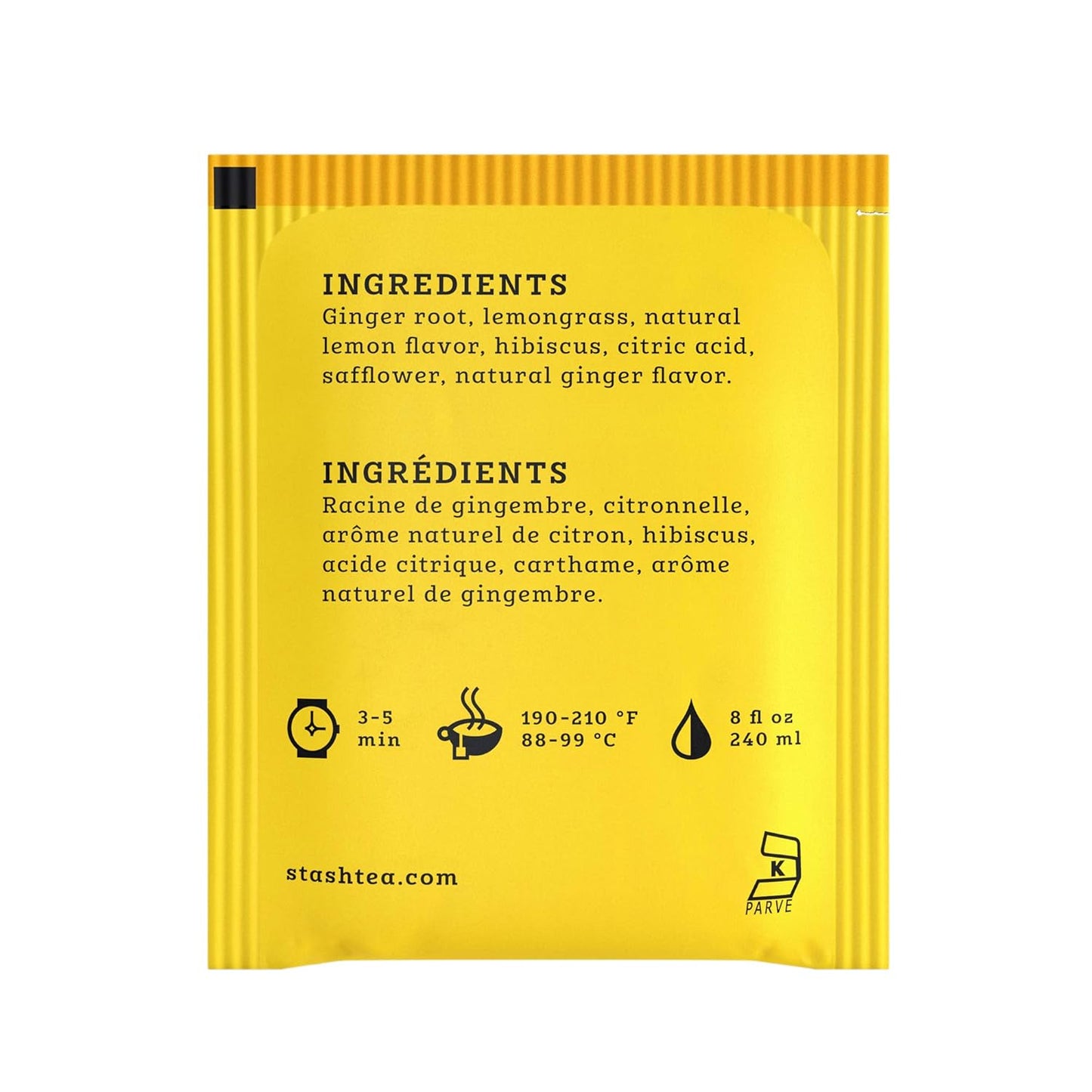 Stash Lemon Ginger Vitality Herbal Tea, 20 Tea Bags