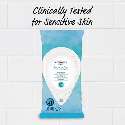 Summer’s Eve Fragrance Free Feminine Wipes, 32 Cloths