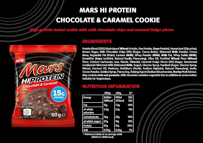 Mars Hi-Protein Chocolate & Caramel Cookie 60g