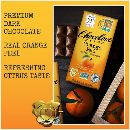 Chocolove Orange Peel in Dark Chocolate 90g