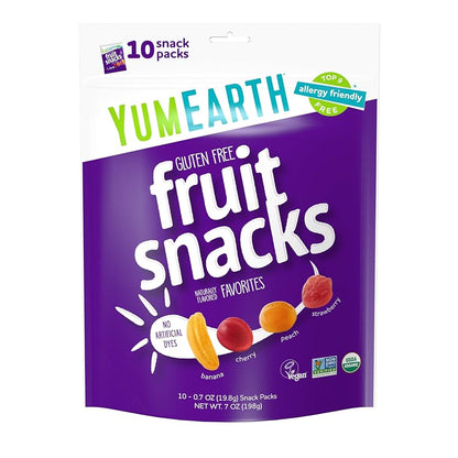 YumEarth Assorted Fruit Snacks, 10 Snack Packs