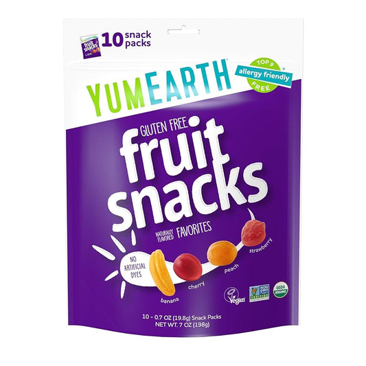 YumEarth Assorted Fruit Snacks, 10 Snack Packs