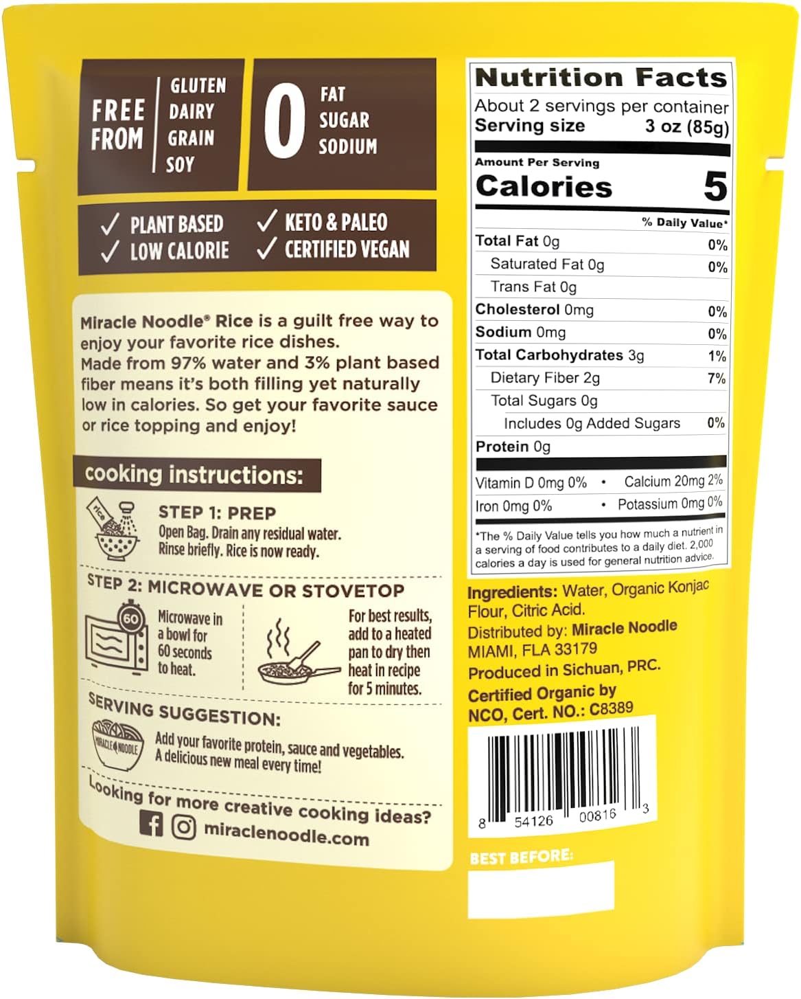 Miracle Noodle Organic Rice Style 200g