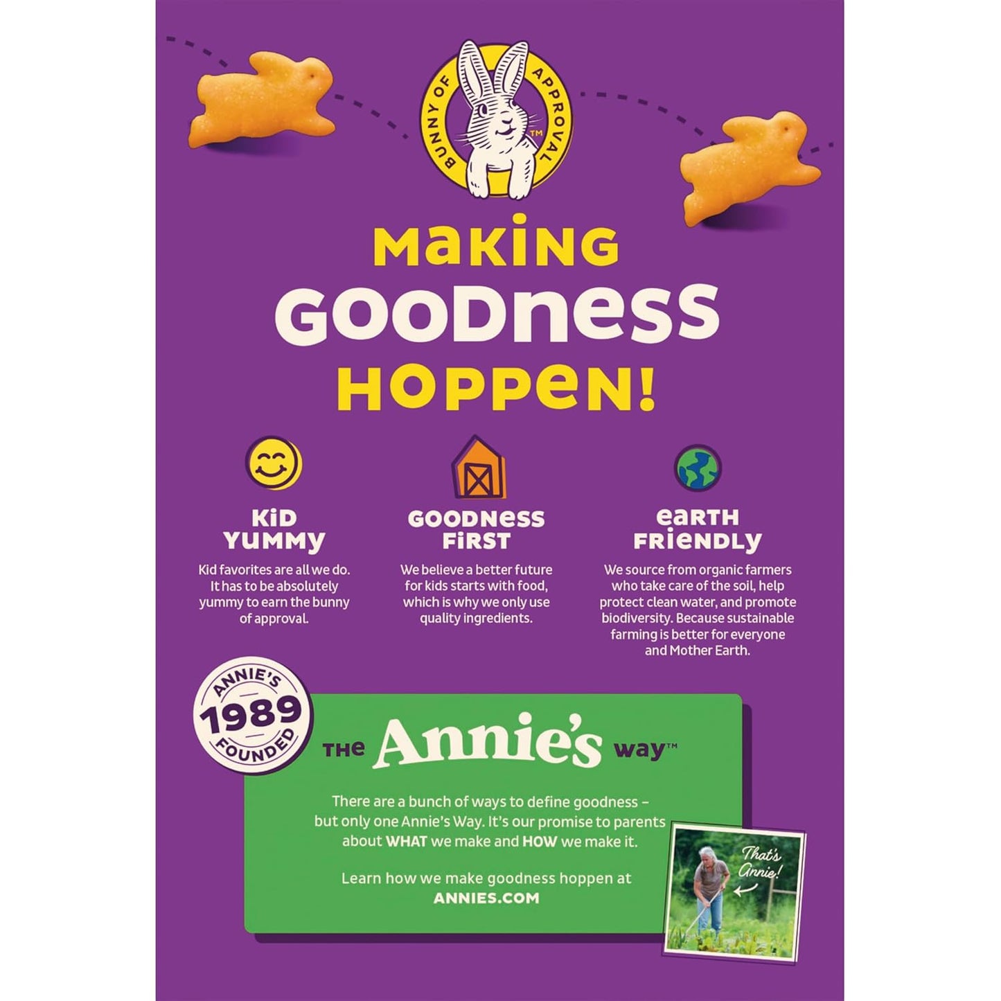 Annie's Organic Cheddar Bunnies 213g
