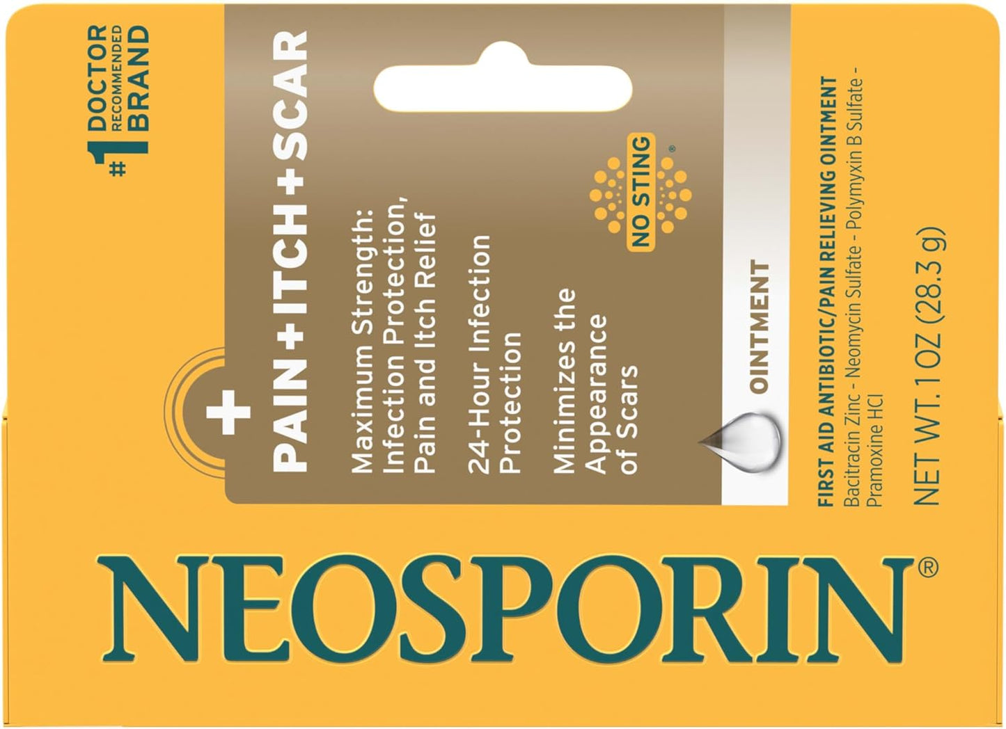 Neosporin Pain+Itch+Scar Antibiotic Ointment 28.3g