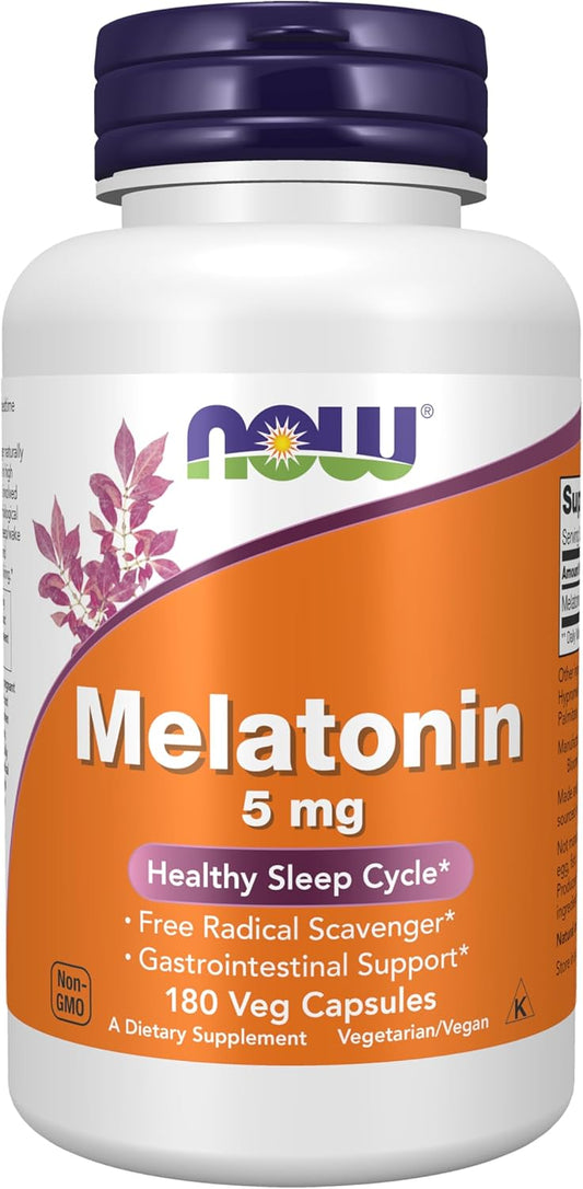 Now Foods Melatonin 5mg, 180 Capsules