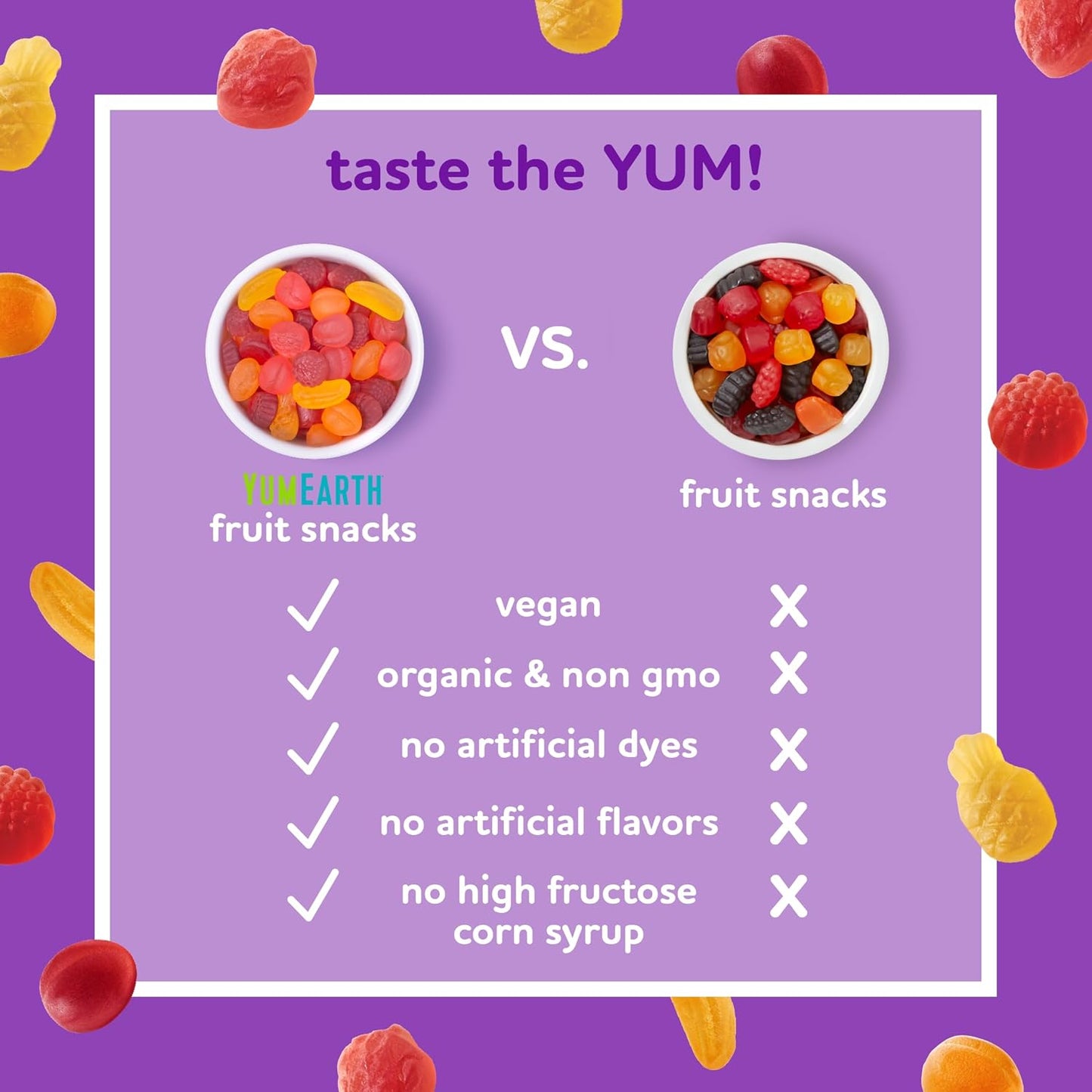 YumEarth Assorted Fruit Snacks, 10 Snack Packs