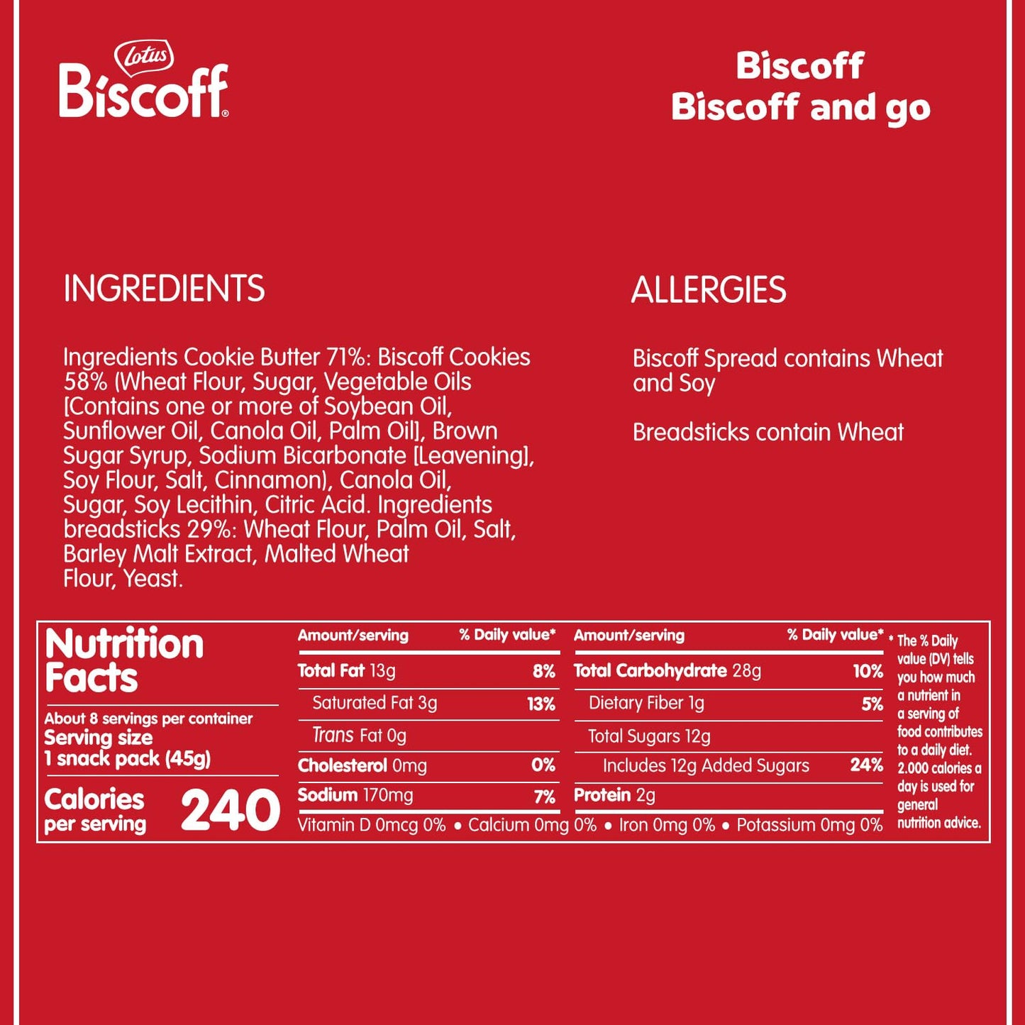 Lotus Biscoff & Go, Cookie Butter and Breadsticks 45g