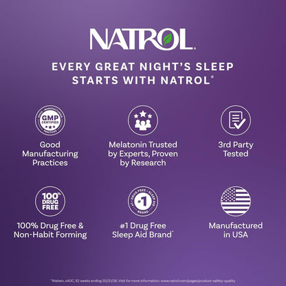 Natrol Time Release Melatonin 10mg, 55 Gummies