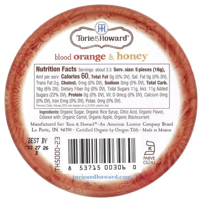 Torie & Howard Organic Hard Candy 57g
