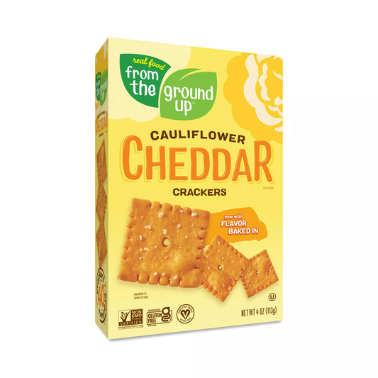 From the Ground Up Cauliflower Crackers, Cheddar 113g