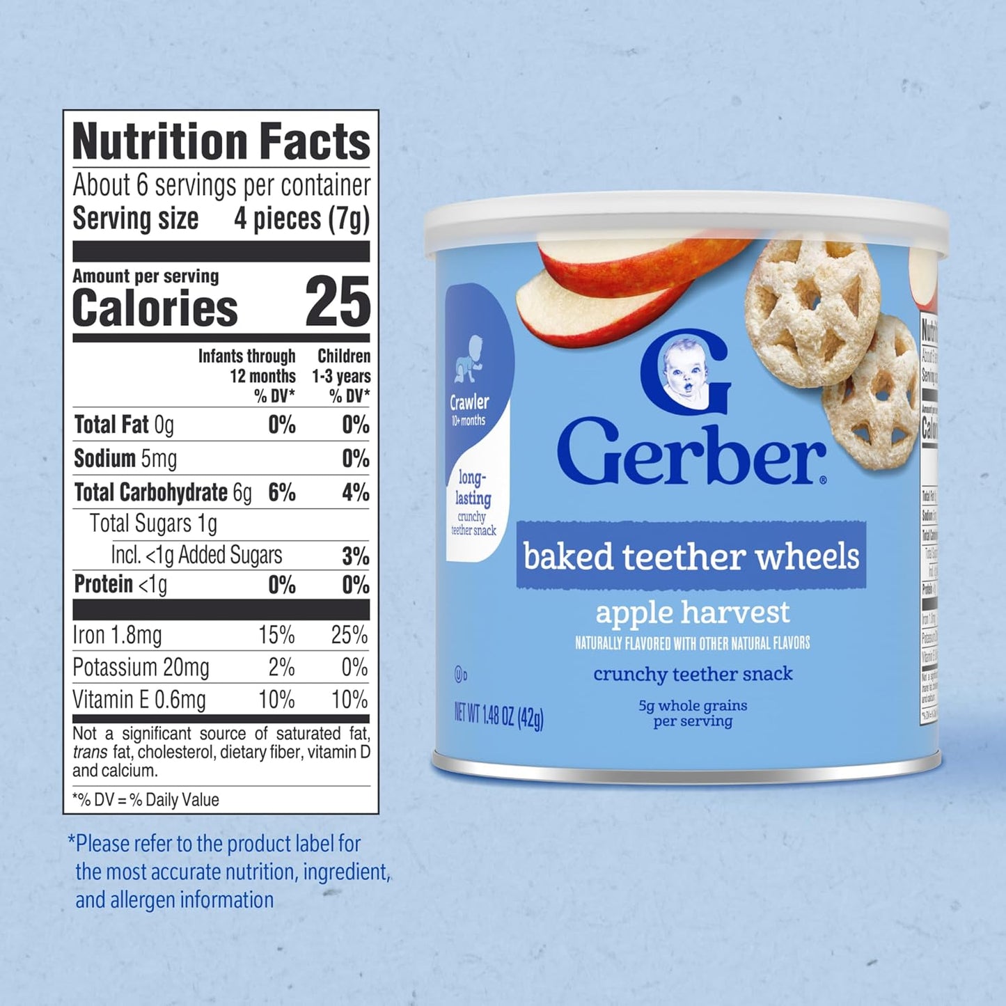 Gerber Snacks Apple Harvest Teether Wheels 42g