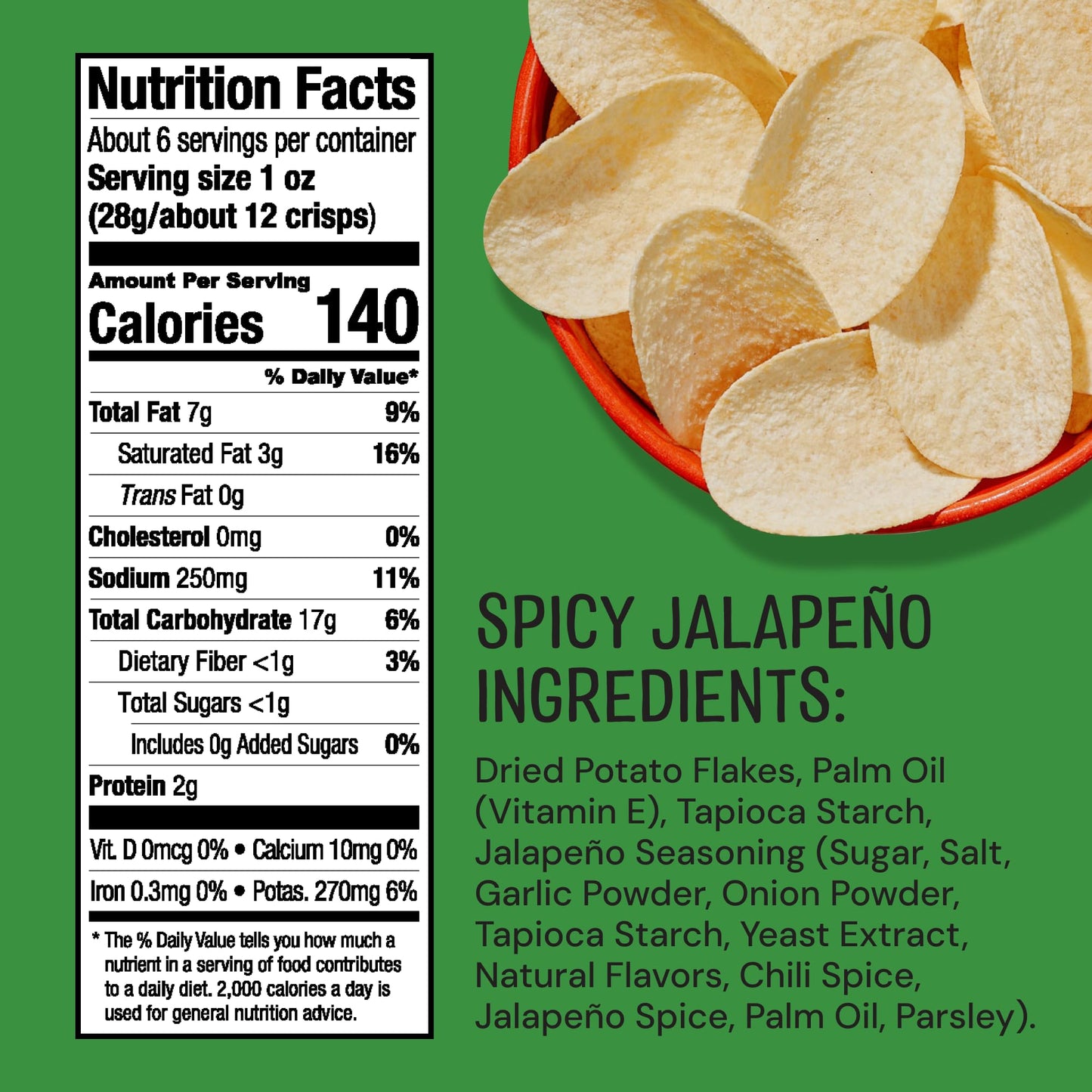 The Good Crisp Spicy Jalapeno Potato Crisps 160g