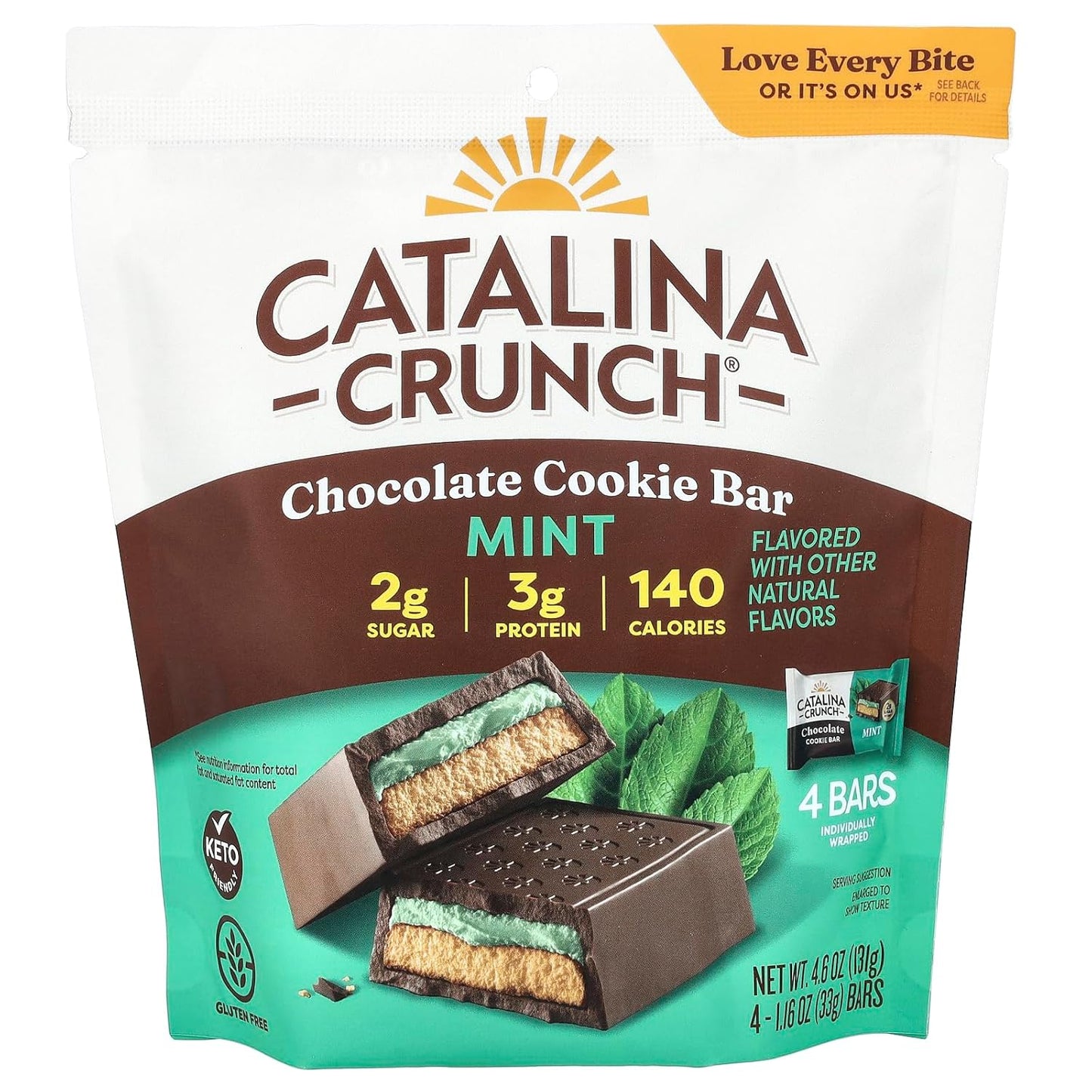 Catalina Crunch Chocolate Cookie Mint, 4 Bars