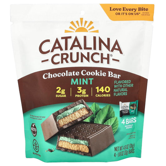 Catalina Crunch Chocolate Cookie Bar Mint, 4 Bars