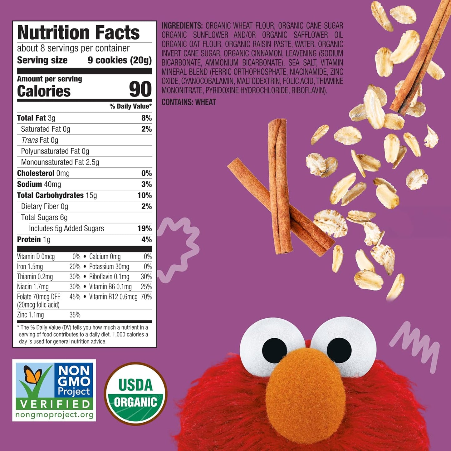 Earth's Best Oatmeal Cinnamon Organic Letter of the Day Cookies 150g