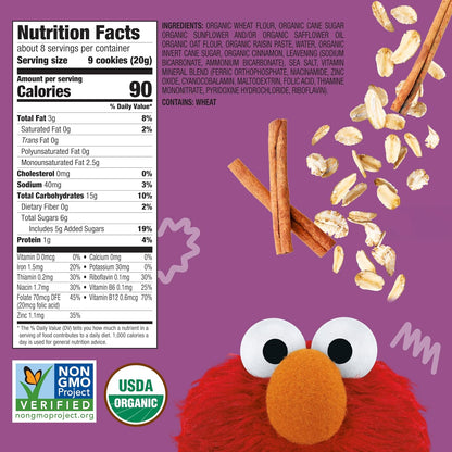 Earth's Best Oatmeal Cinnamon Organic Letter of the Day Cookies 150g