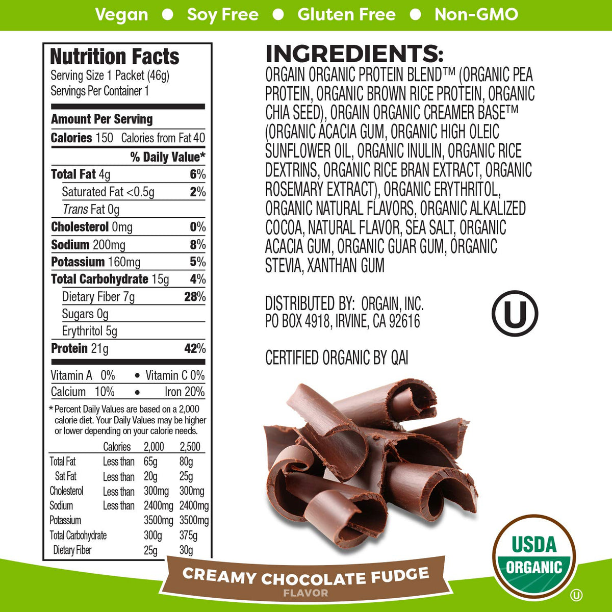 Orgain Organic Protein Powder 920g